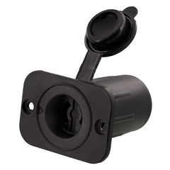 Close-up of Scotty #2126 Depthpower Marinco Electric Socket, Black
