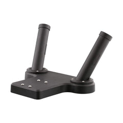 Scotty 247 tube-style dual rod holder mounted on swivel mount for versatility.