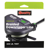Scotty 2700K power braid downrigger line 200 ft spool in black for smooth trolling.