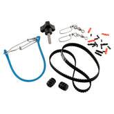 Scotty Depthpower downrigger accessory kit contents arranged for quick field repairs on the water