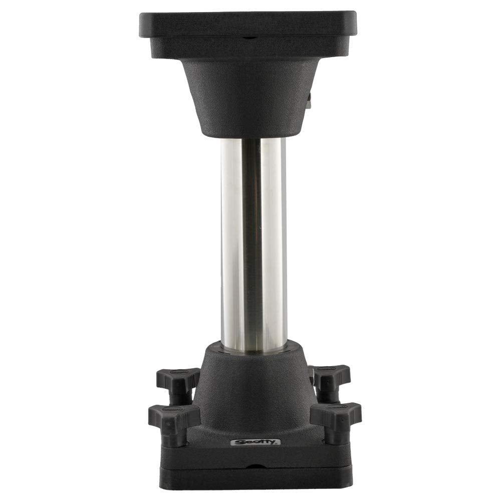 Scotty downrigger riser 12in black elevates gear for improved trolling clearance.