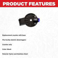 Replacement counter for Scotty electric downriggers, Canada origin