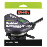 Scotty Power Braid line spool 400 ft offers high strength and low drag for downrigging.