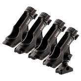 Scotty Quad PowerLock Rod Holder Black with 241 Side/Deck Mount - four pack, front view