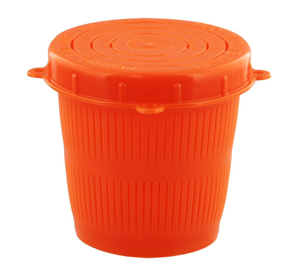 Scotty vented crab diner bait jar with lid keeps bait fresh and protected during crabbing.