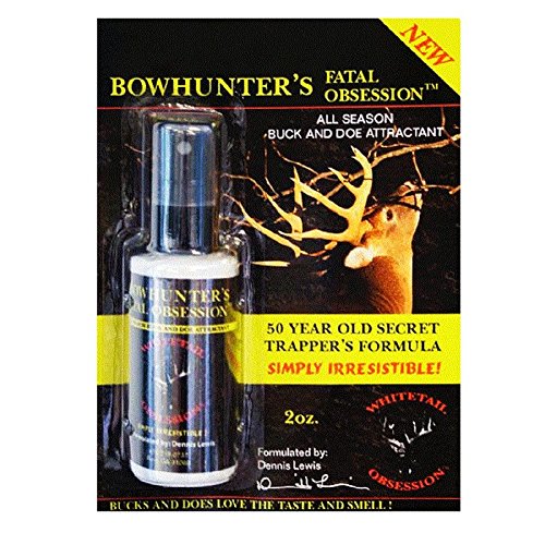 Scrape Juice Bowhunter Fatal Obsession 2oz bottle for bowhunting scent lure, attracts deer