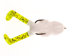 Scum Frog Little Big Foot topwater lure with subtler splash for calm water and pressured fish.