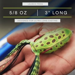 SCUM FROG weedless topwater lure in leopard demonstrates clean movement through vegetation.