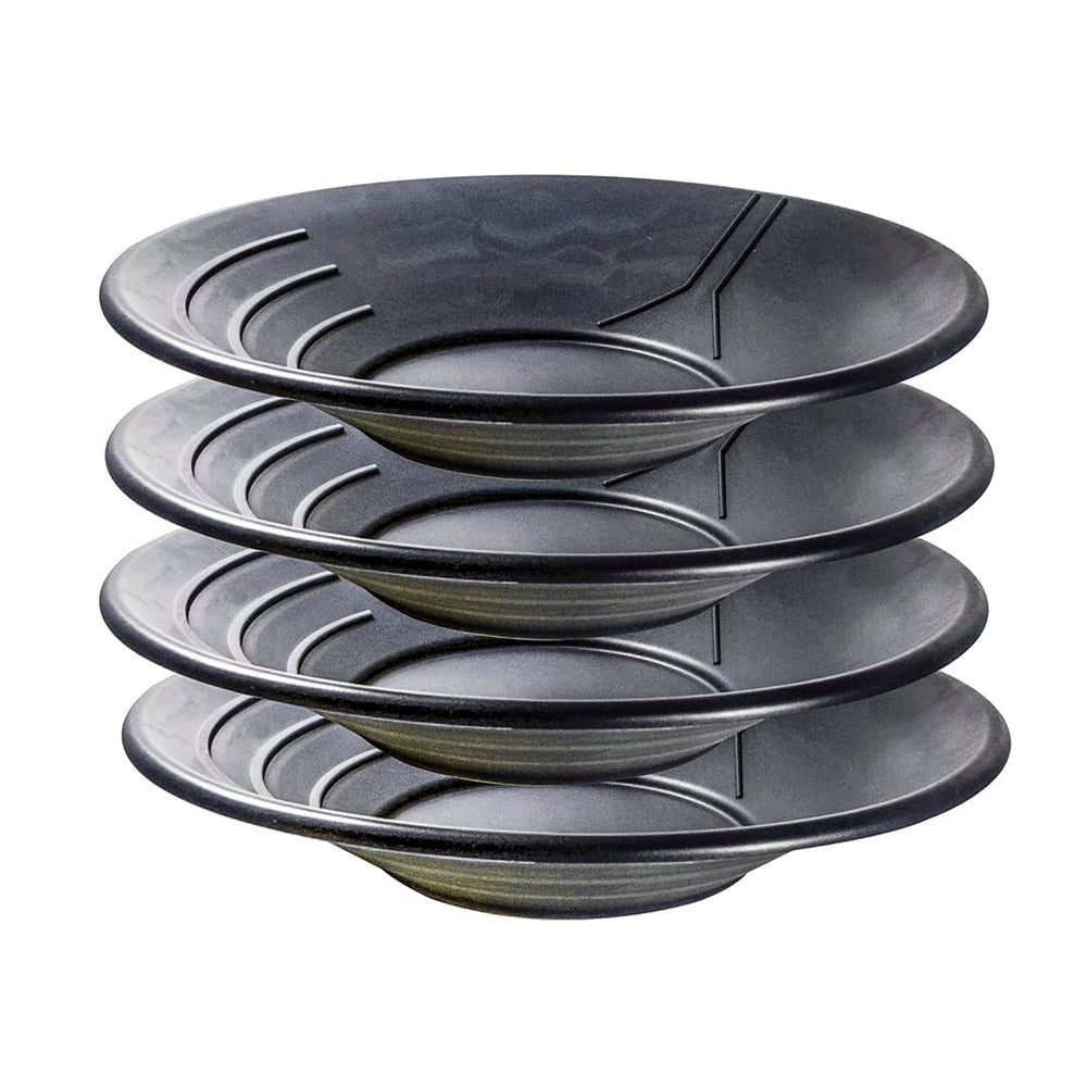 SE 14-Inch gold pan with three riffles for faster paydirt processing.