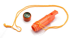 SE whistle with signal mirror aids rescue signals when visibility matters.