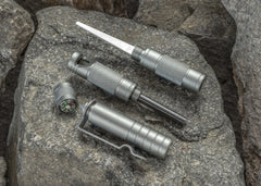 SE KSP31-5MT flint and whistle assembly highlighted for signaling and fire lighting