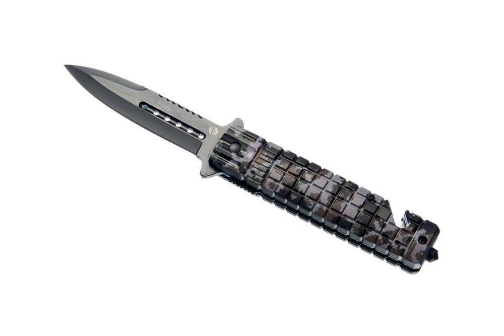 SE Spear Point Folding Knife with clip for secure everyday carry.