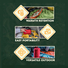 SE Survivor Series Emergency Sleeping Bag EB122OR laid flat, 36in by 84in for shelter.