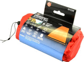 SE Survivor Series Emergency Sleeping Bag EB122OR with drawstring carry case, ideal for quick shelter.