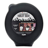SE portable toilet seat lid fits a 5-gallon bucket for camping convenience.