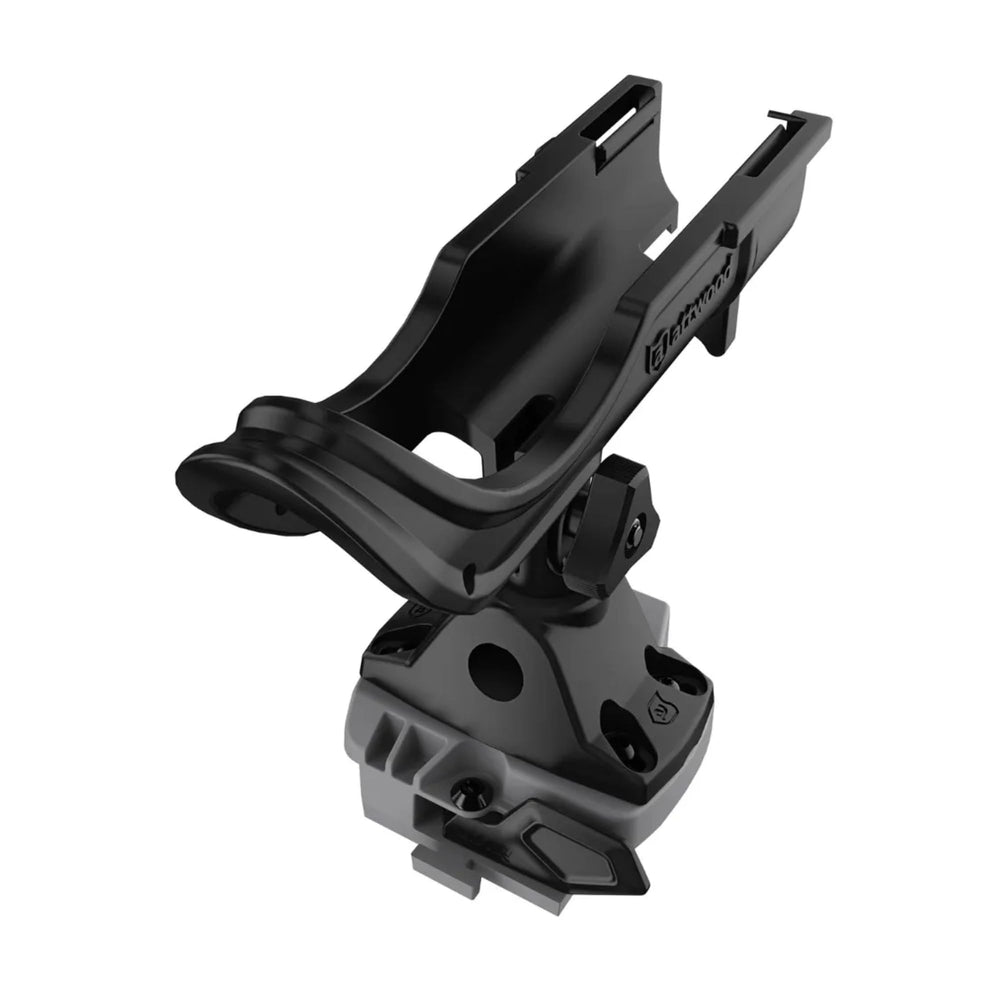 Sea-Doo rail rod holder with LinQ Lite on Switch Pontoon keeps rods secure.
