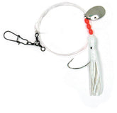Sea Striker 365-WH squid skirt rig top swivel with snap enables quick sinker setup.