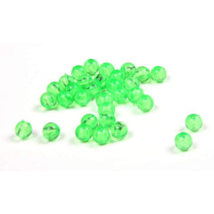 Close-up of Sea Striker red 8mm beads, lightweight and easy to thread.
