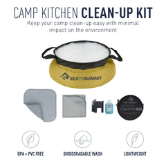 Sea to Summit 10-liter collapsible kitchen sink enables efficient dishwashing on trails