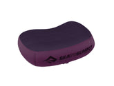 Sea to Summit Aeros Premium Inflatable Travel Pillow magenta front view showing portable comfort for trips