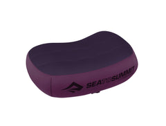 Sea to Summit Aeros Premium Inflatable Travel Pillow magenta front view showing portable comfort for trips