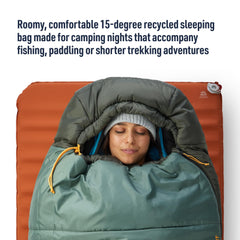Sea to Summit Boab sleeping bag long laid out showing full-length warmth