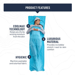 Sea to Summit Breeze moisture-wicking fabric delivers quick-dry comfort in humidity.