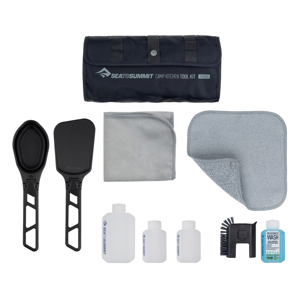 Sea to Summit folding spatula in kit for compact camp meal prep