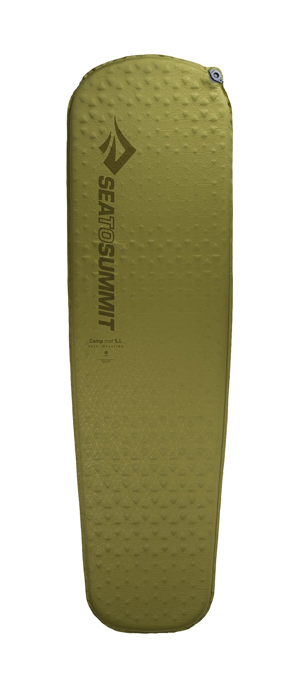 Sea to Summit sleeping mat front view shows all-season camping comfort and compact profile
