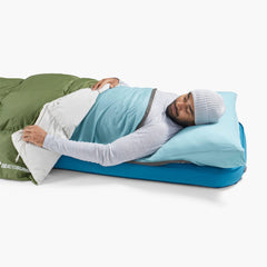 Sea to Summit Comfort Blend liner pillow sleeve detail for added head comfort