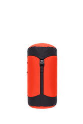 Sea to Summit 8L orange compression sack front view saves space for backpacking.