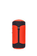 Sea to Summit 8L orange compression sack front view saves space for backpacking.