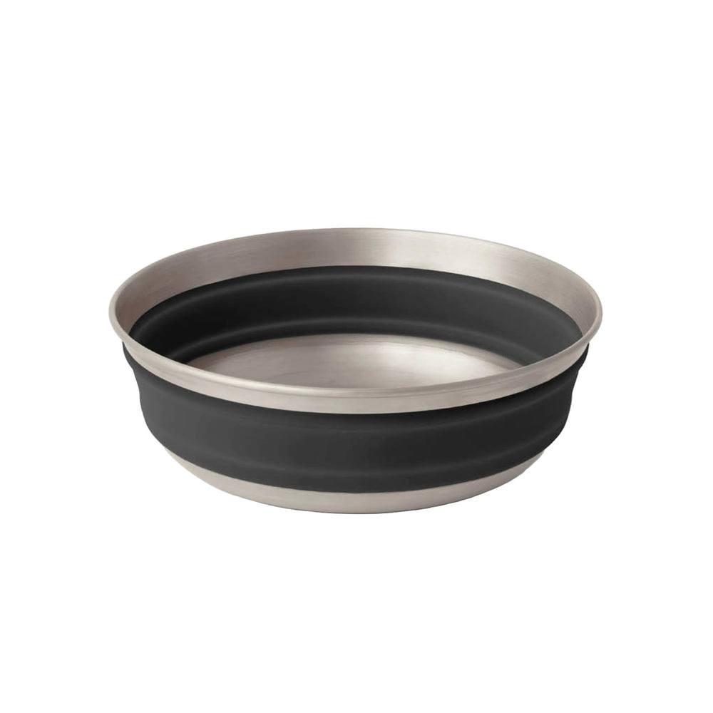 Sea to Summit Detour bowl beluga black collapsed for compact packing.