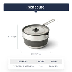 Sea to Summit Detour pot shows durable 304 stainless steel for rugged camping