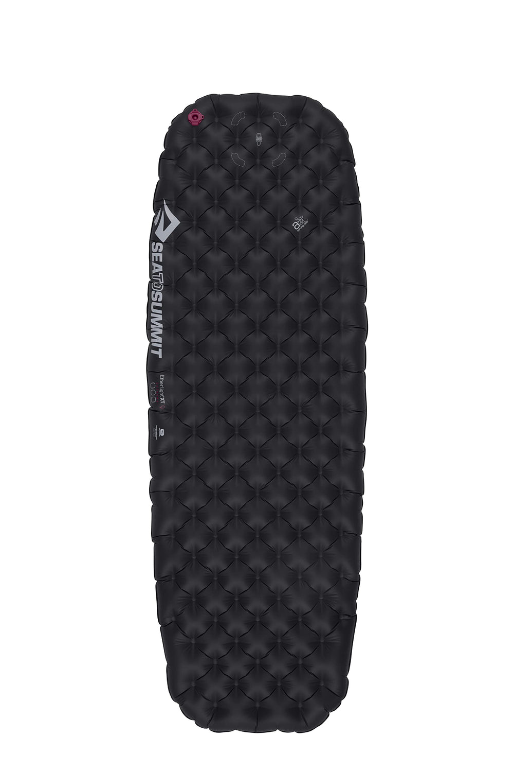 Sea to Summit Ether Light XT sleeping pad shows 4-inch thickness for winter camping comfort.