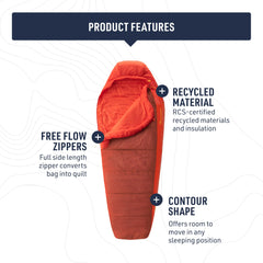 Sea to Summit Hamelin insulation detail highlights body-mapped Revive Loft warmth.