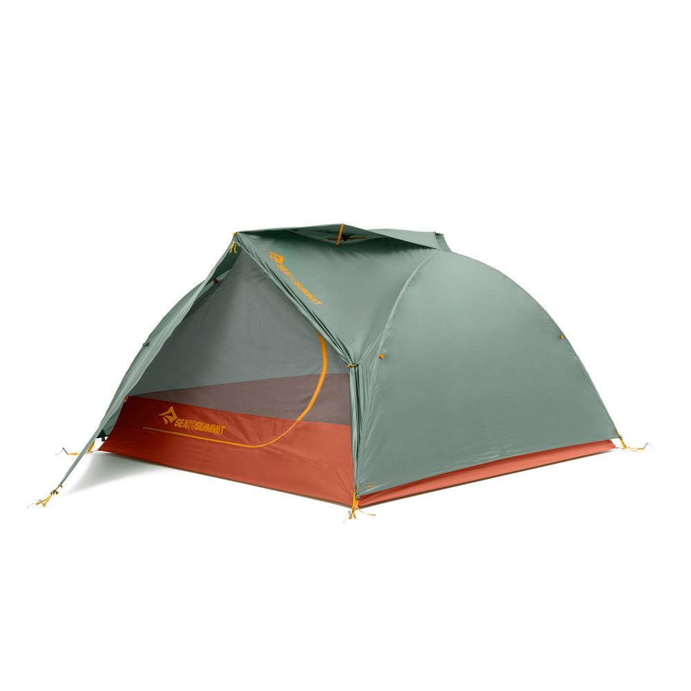 Sea to Summit Ikos tent setup shows roomy interior and two doors for easy access.