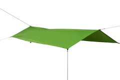 Sea to Summit tarp poncho shelter setup enables quick groundsheet and shelter use
