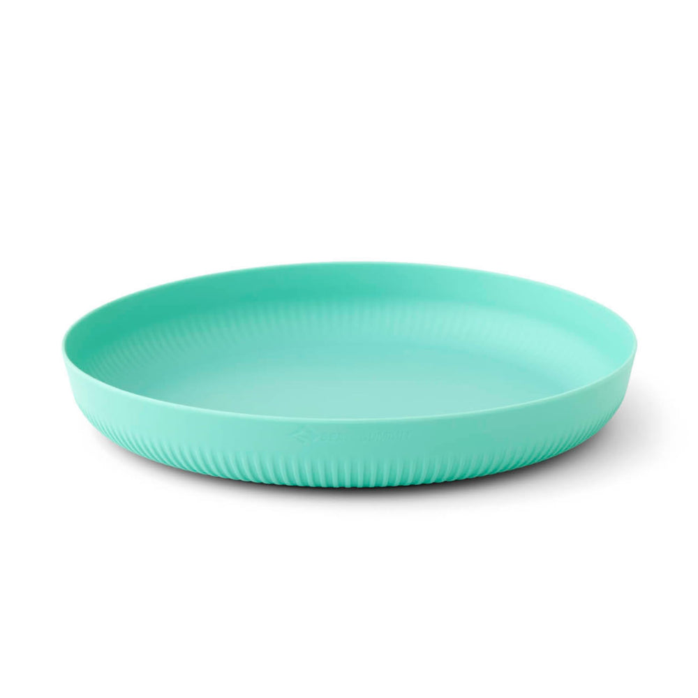 Sea to Summit Passage Camping Plate top view in Aqua Sea Blue for trail meals.