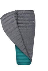 Sea to Summit Traveller Down Bag in unpacked rectangle mode for versatile warmth.