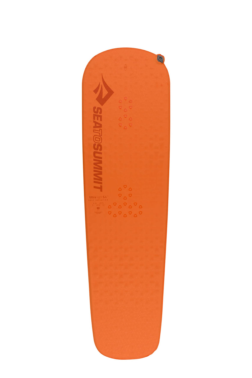 Sea to Summit ultralight sleeping pad top view with compact backpacking profile.