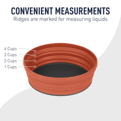 Sea to Summit X-Bowl XL offers 38 oz capacity for meals and snacks.