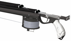 Close-up of stainless steel firing mechanism on Seac Fire 90 cm