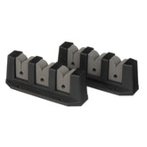 SEACHOICE 3-Rod Storage Holder black front view showing secure rod storage
