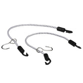 SEACHOICE cooler mounting straps with quick-disconnect hooks securing a cooler on a boat deck