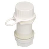 Seachoice threaded cooler drain plug during installation for Igloo 72qt, enabling controlled drainage