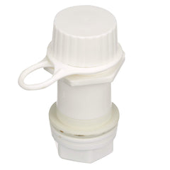 Seachoice threaded cooler drain plug during installation for Igloo 72qt, enabling controlled drainage