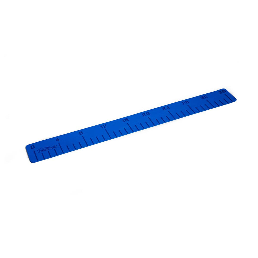 SeaDek 36-inch fish ruler in Bimini Blue with logo for deck visibility