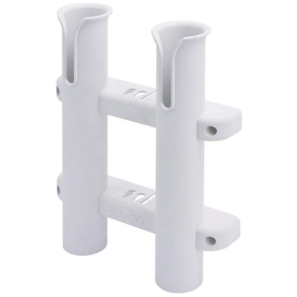 SEADOG two-pole side mount rod storage rack white for quick deck access