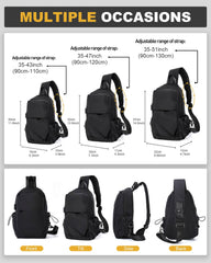 SEAFEW medium sling bag side pocket, quick-access storage for essentials.